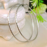 Pair of Simple Solid Color Fine Ring Earrings