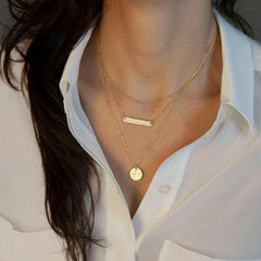 Trendy Solid Color Multi-Layered Necklace