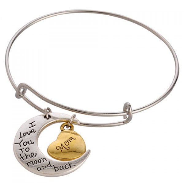 Stylish Printed Heart Moon Bracelet