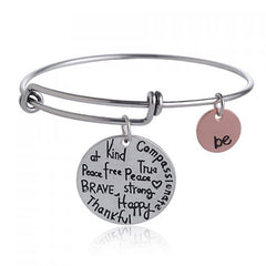 Chic Round Letter Carved Bracelet For Women